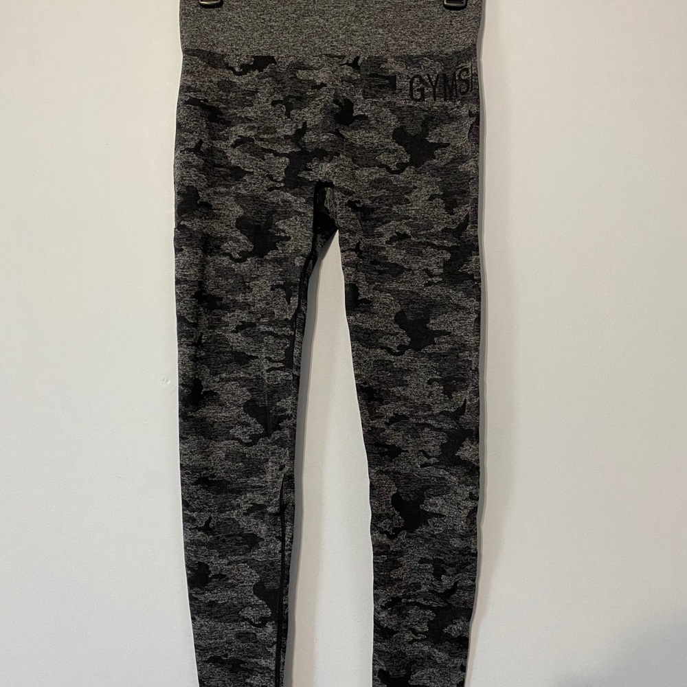 Gymshark Camo Seamless Leggings - Black